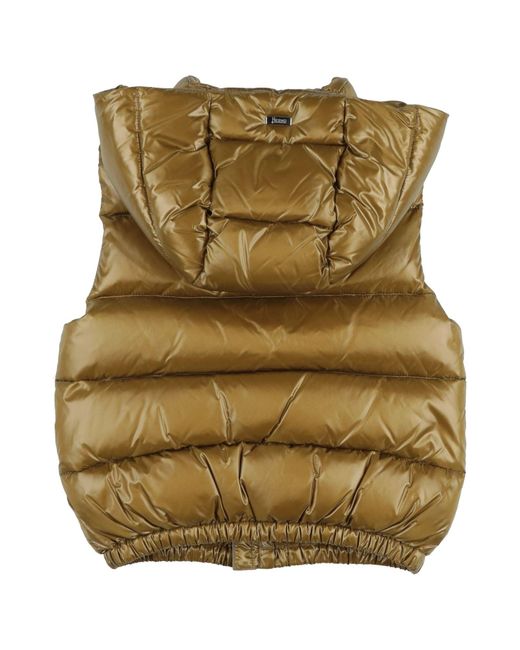 Herno Green Khaki Vest Polyamide, Polyester