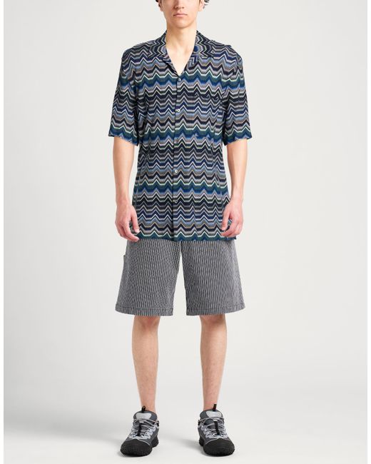 Missoni Blue Shirt Cotton for men