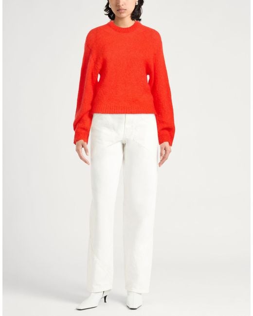 Alysi Red Sweater Mohair Wool, Polyamide, Elastane