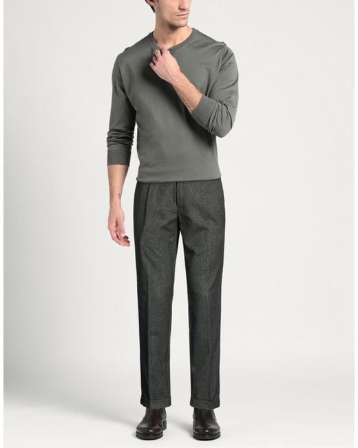 Myths Gray Charcoal Pants Polyester, Viscose, Elastane for men