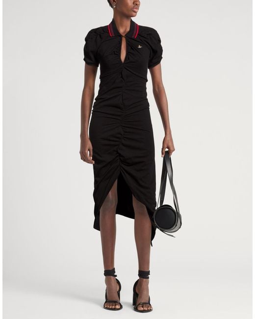 Vivienne Westwood Black Midi Dress Organic Cotton