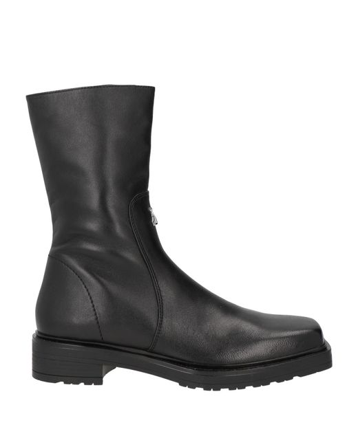 Patrizia Pepe Black Ankle Boots Leather