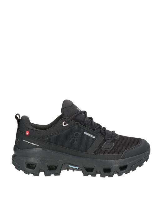 On Shoes Black Sneakers Textile Fibers, Synthetic Material for men