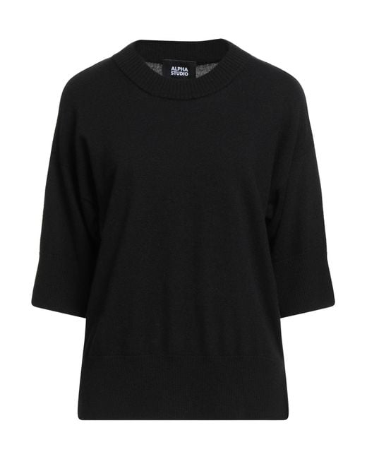 Pullover Alpha Studio en coloris Black