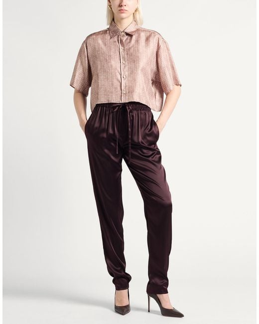 Dolce & Gabbana Purple Pants Silk, Elastane