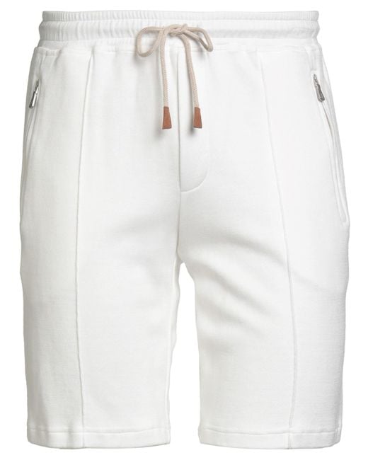 Eleventy White Shorts & Bermuda Shorts Cotton, Elastane for men
