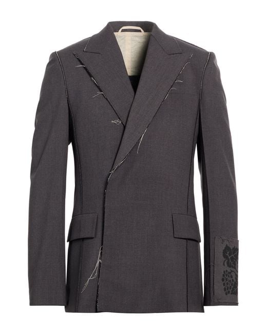 FEDERICO CINA Black Blazer Polyester, Viscose, Elastane for men