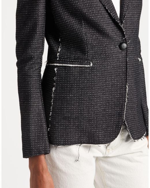 Jacob Cohen Black Blazer Cotton, Wool, Polyester, Elastane