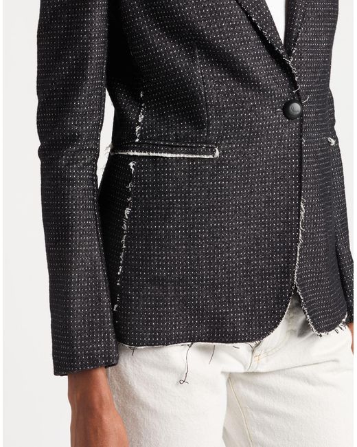 Jacob Cohen Black Blazer Cotton, Wool, Polyester, Elastane