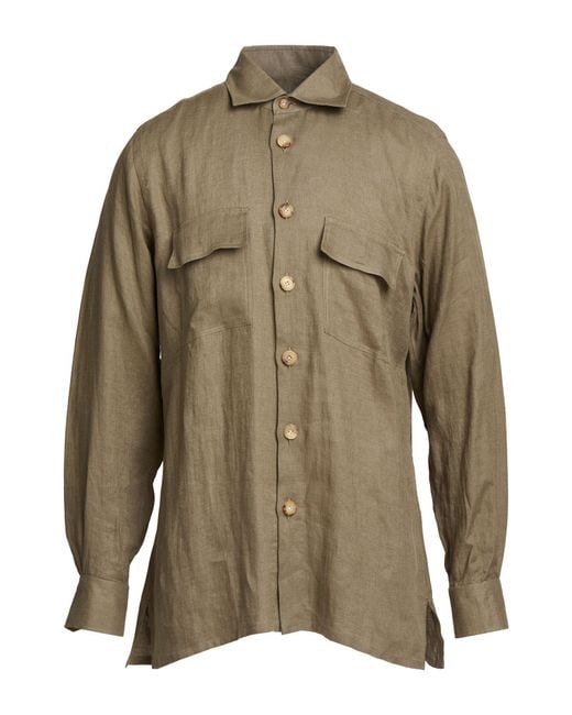 Kiton Green Shirt for men