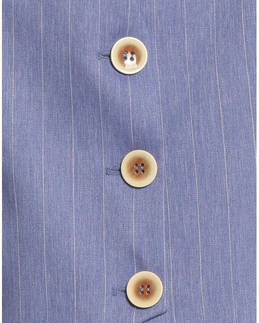 Siste's Blue Tailored Vest Polyester, Elastane, Viscose