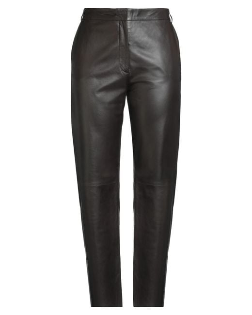 Antonelli Gray Pants Lambskin