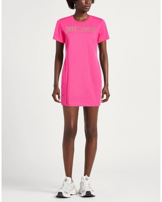 Just Cavalli Pink Mini Dresses