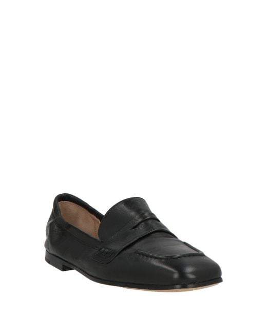 Pomme D'or Black Loafers Leather