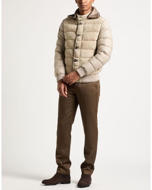 Moorer Natural Puffer Ovine Leather, Virgin Wool, Cashmere for men
