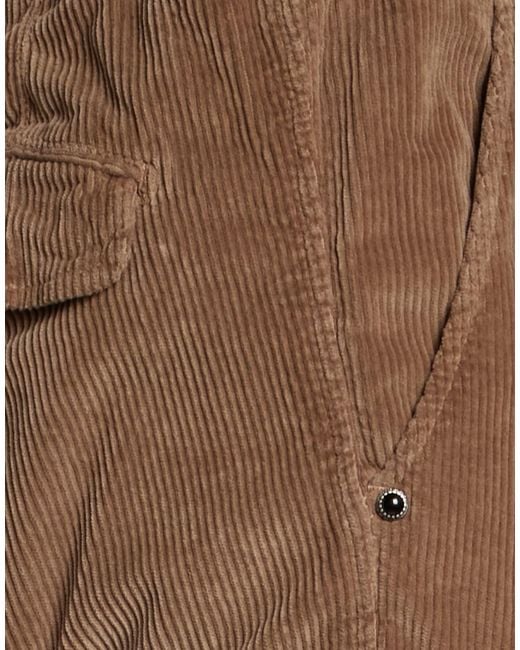 White Sand Brown Pants Cotton, Lyocell, Elastane for men