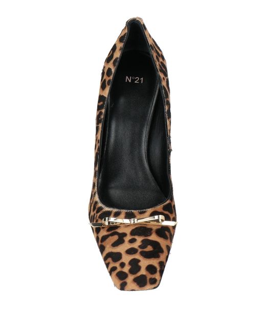 N°21 White Camel Pumps Leather