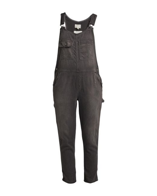 Current/Elliott Gray Overalls Lyocell, Cotton