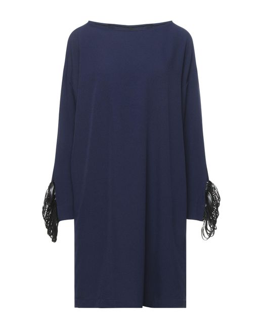 Pierantonio Gaspari Blue Midnight Mini Dress Polyester, Elastane, Polyurethane