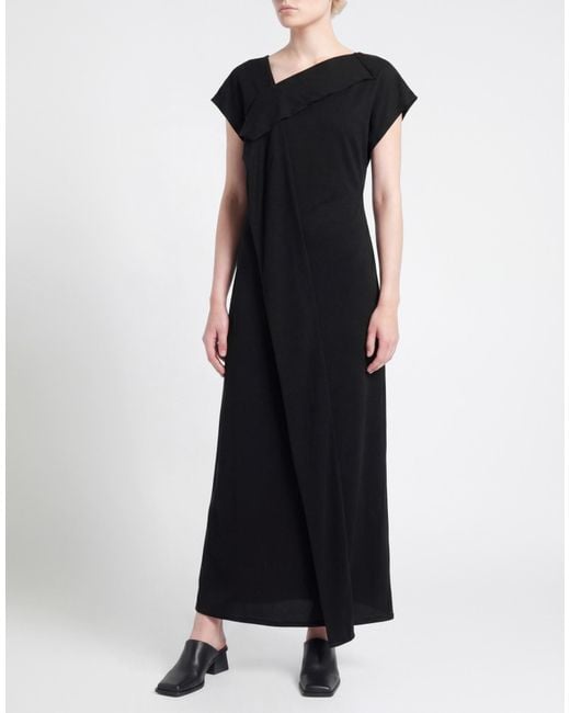 Plan C Black Maxi Dress Cotton