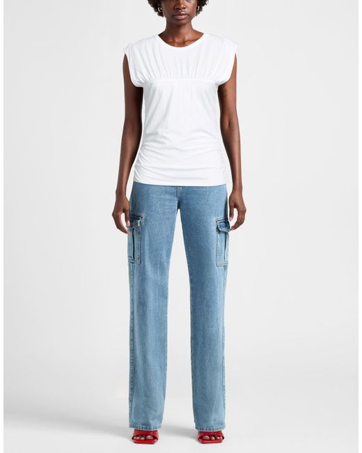 Rag & Bone White T-Shirt Cotton, Lyocell
