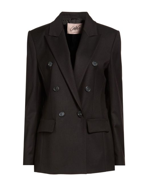 Carla G Black Blazer Polyester, Viscose, Elastane