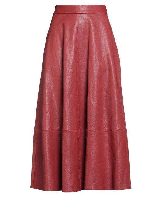 Jupe Midi Brunello Cucinelli en coloris Red