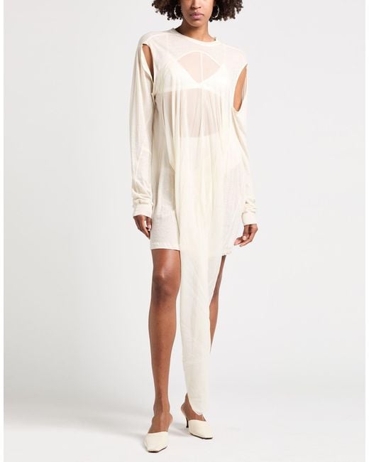 Rick Owens White Mini Dress