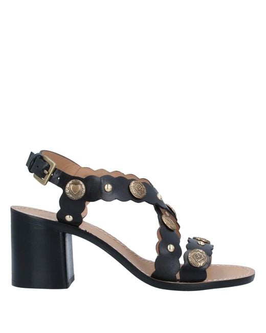 Sandro Black Sandals Leather