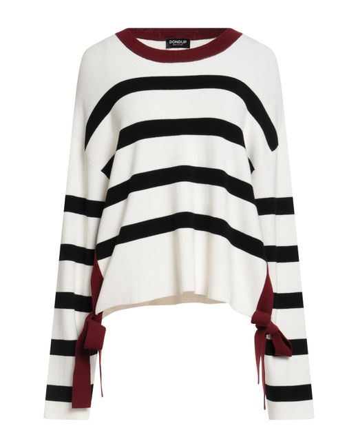 Dondup White Sweater Viscose, Polyester