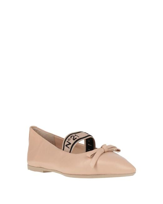 N°21 Pink Ballet Flats Leather