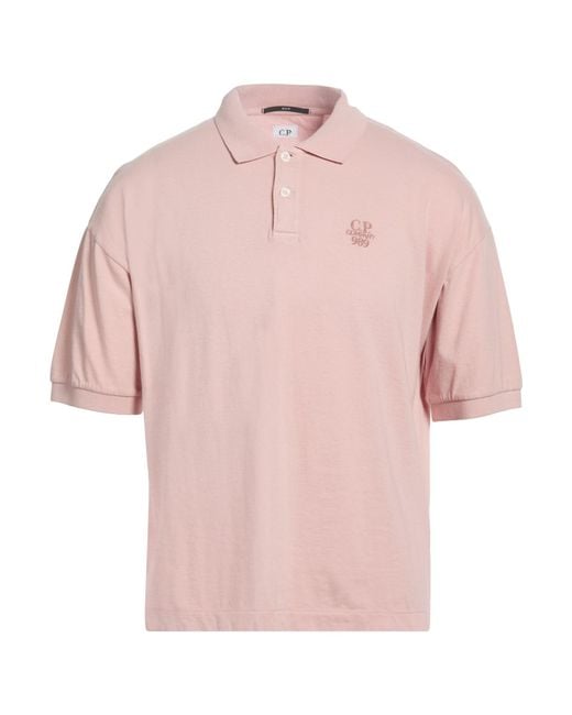 C P Company Pink Polo Shirt Cotton for men