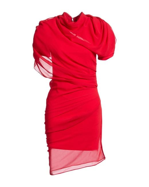 Jacquemus Red Le Paysan Midi Dress Polyester