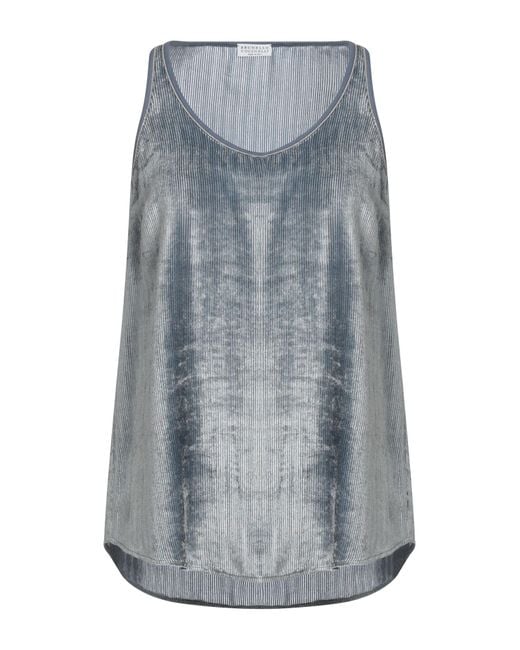 Brunello Cucinelli Gray Tank Top