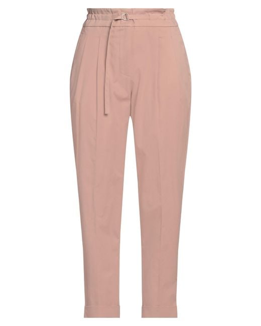 Peserico Pink Pants Cotton, Lyocell, Elastane