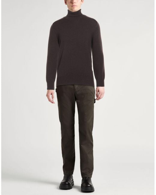 Paolo Pecora Black Turtleneck Virgin Wool for men