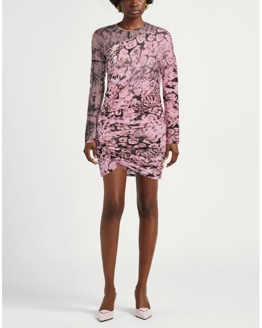 Pinko Pink Mini Dress Viscose, Elastane, Polyamide