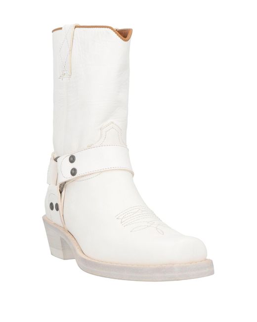 Buttero White Ankle Boots