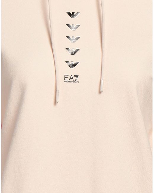 EA7 Natural Cream Sweatshirt Cotton, Elastane