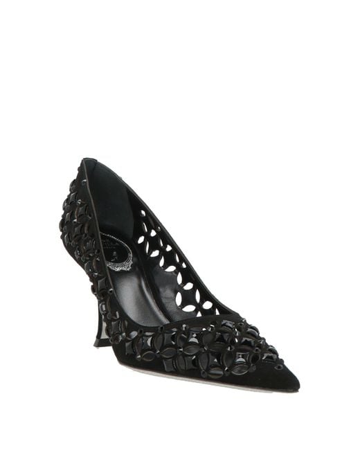 Rene Caovilla Black Pumps Leather