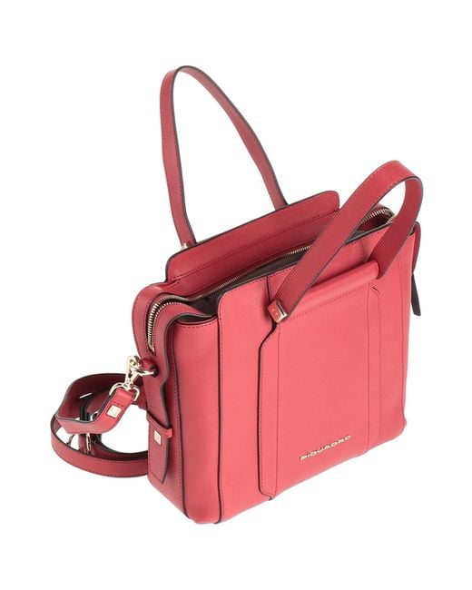 Piquadro Red Handbag Cow Leather