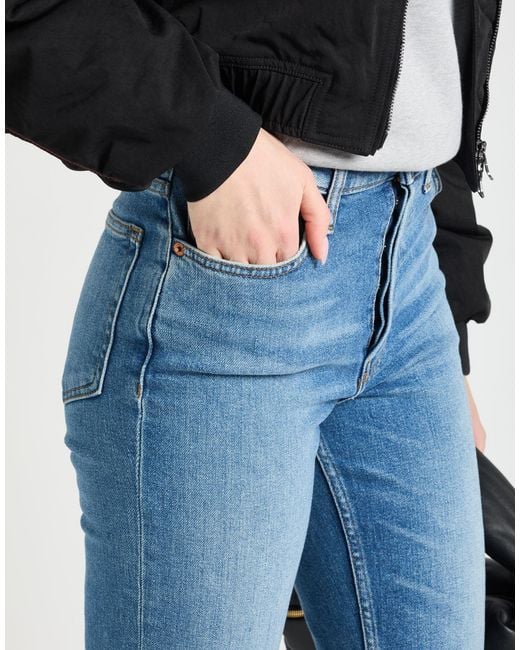 Re/done Blue Jeans Cotton, Polyester, Elastomultiester, Elastane