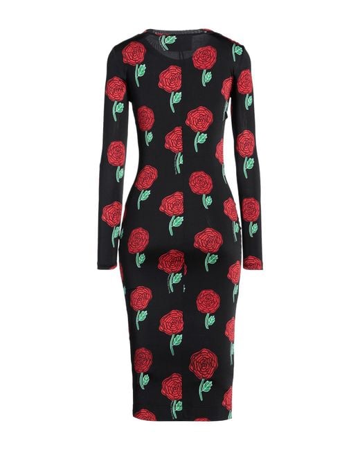 Versace Jeans Couture Red Midi Dress Viscose, Elastane