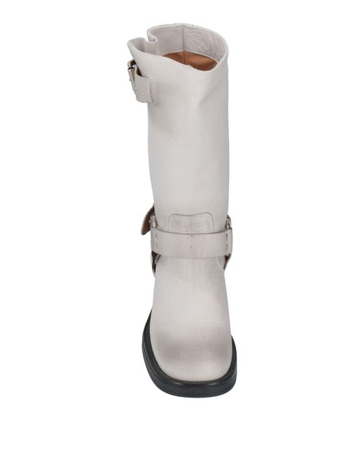 GISÉL MOIRÉ Gray Boot Shearling