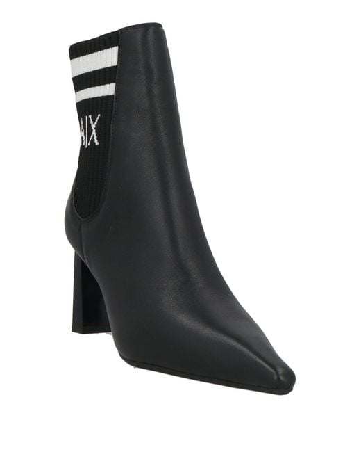 ARMANI EXCHANGE Black Ankle Boots