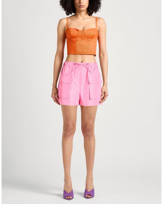 MSGM Pink Shorts & Bermuda Shorts Polyester