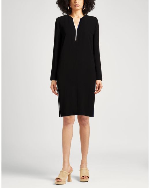 Iceberg Black Midi Dress Polyester