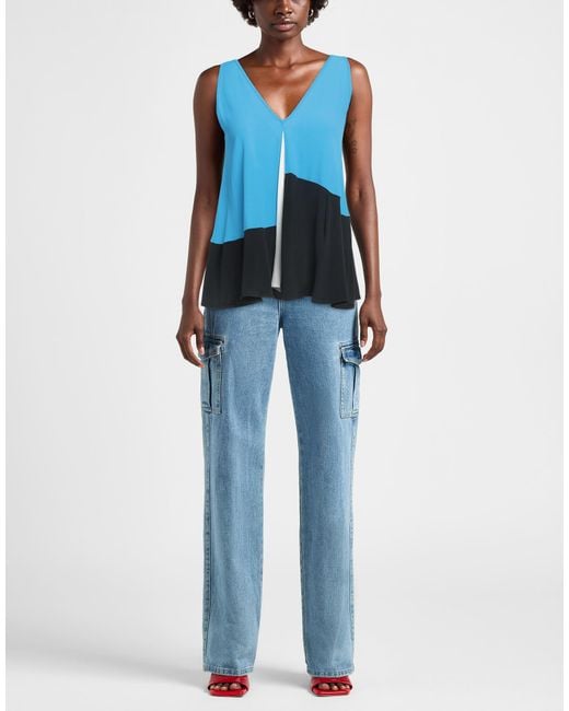 Top MEIMEIJ de color Blue