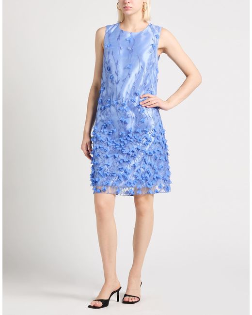 LANACAPRINA Blue Midi Dress Polyester