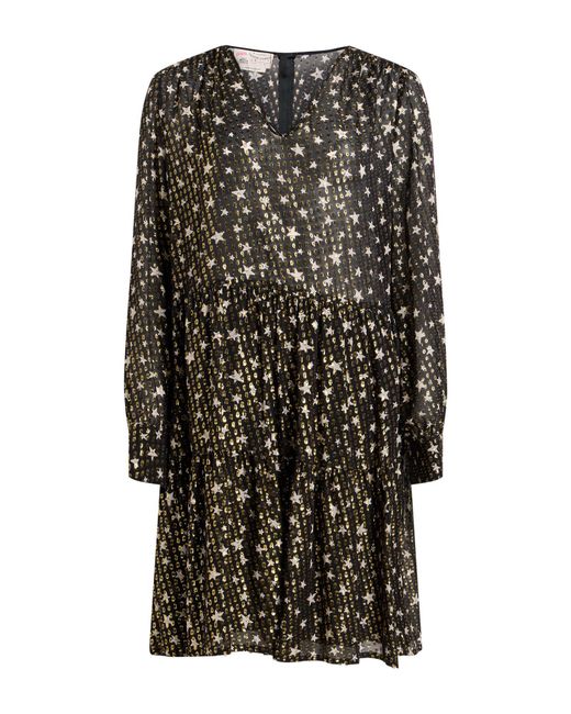 Maison Common Black Midi Dress Silk, Polyester